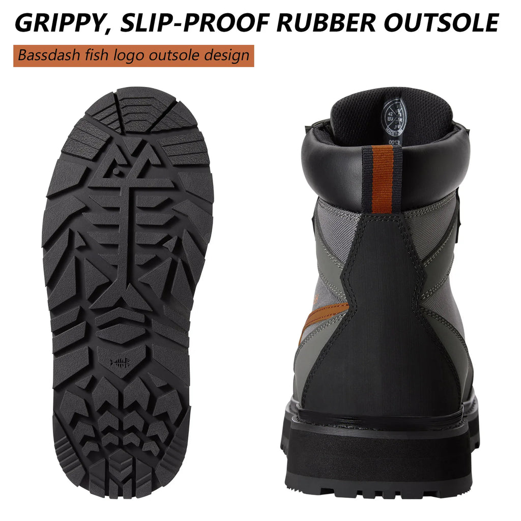 Botas de vadeo BASSDASH Flex para hombre, ligeras, con suela de goma antideslizante, para pesca con mosca
