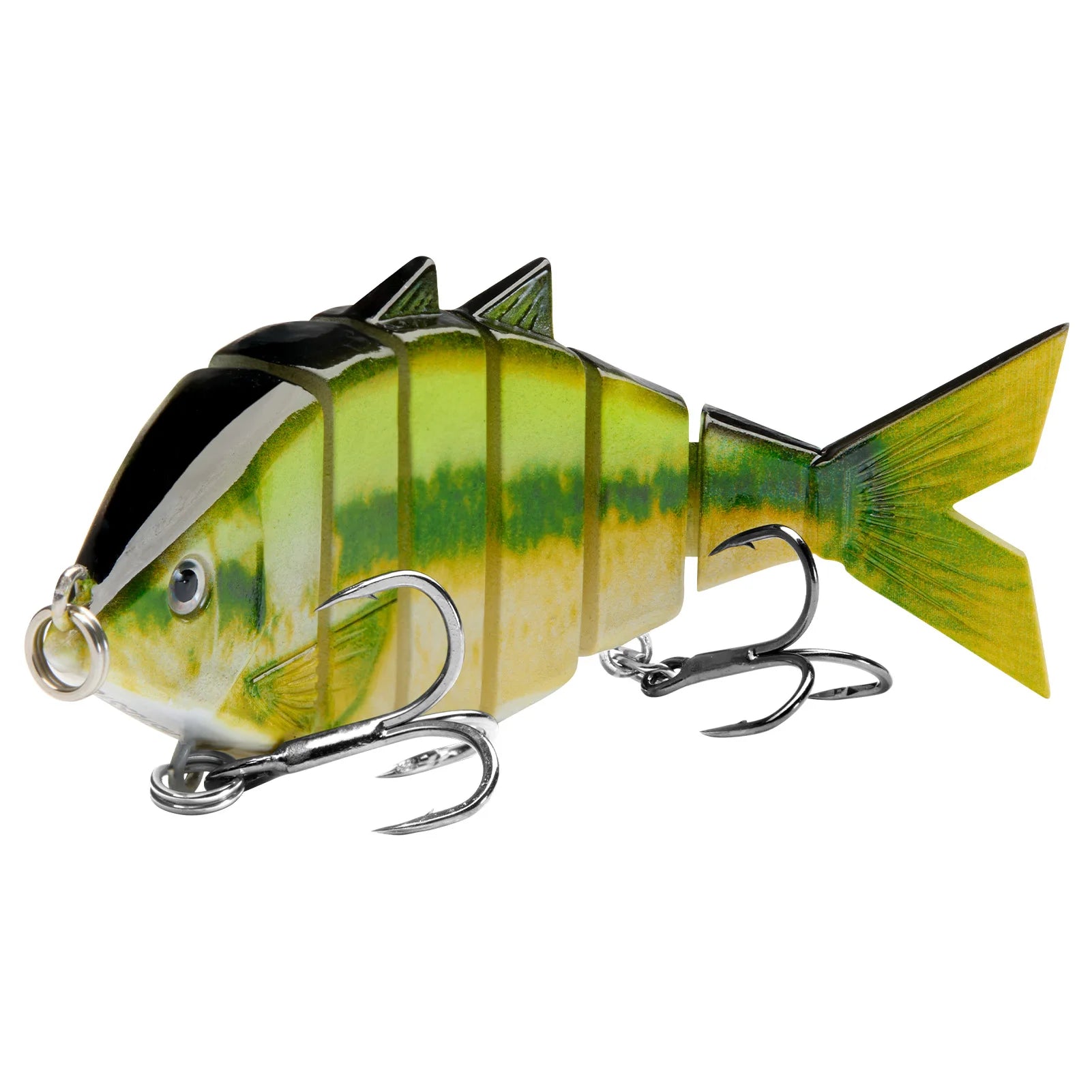 Señuelo de pesca duro multiarticulado BASSDASH Bone Swimbait   con segmentos de corte angular de 3,7 pulgadas/0,66 oz