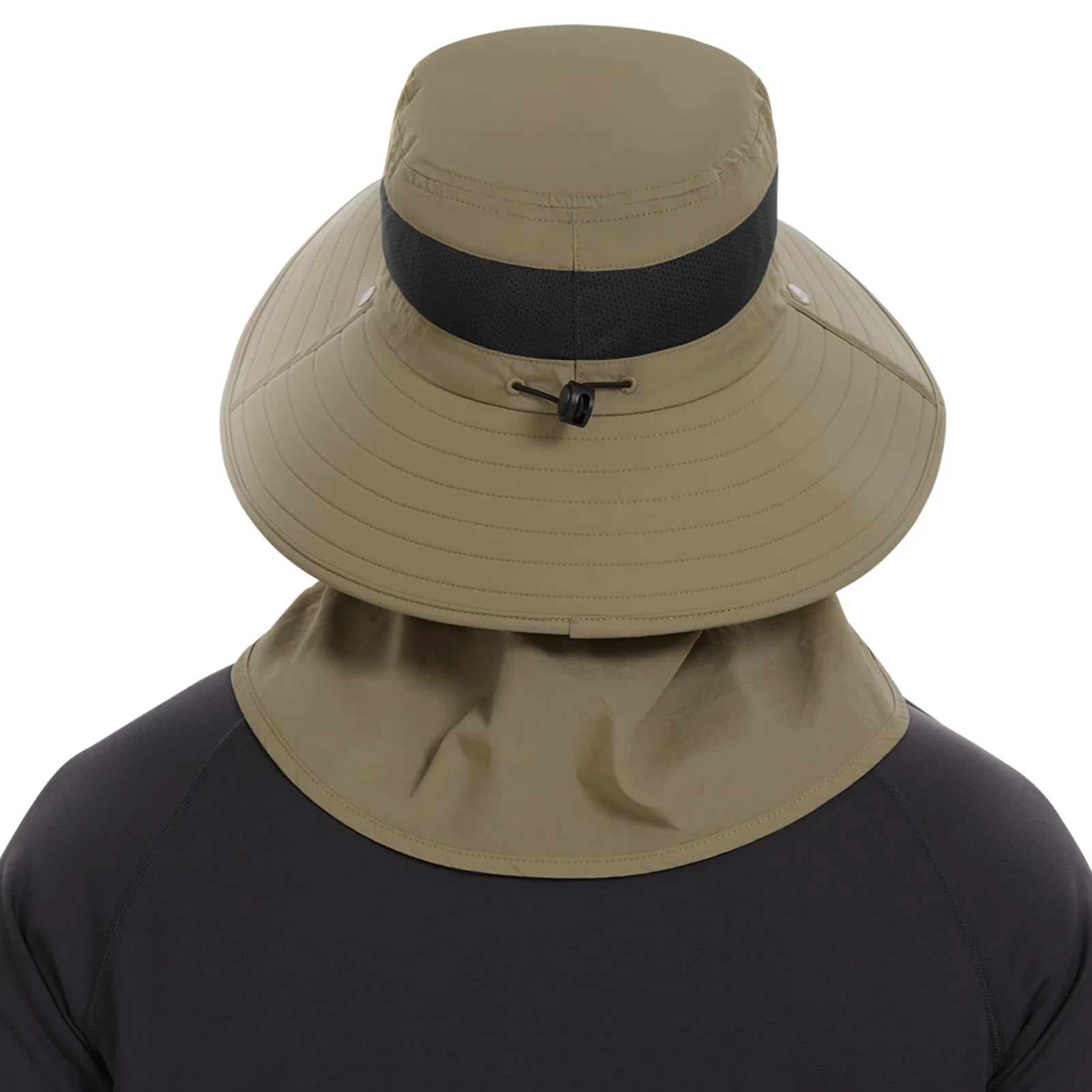 Bassdash UPF 50+ Breathable Sun Hat with Removable Face Cover and Neck Flap Unisex Water Resistant Wide Brim Bucket Hat