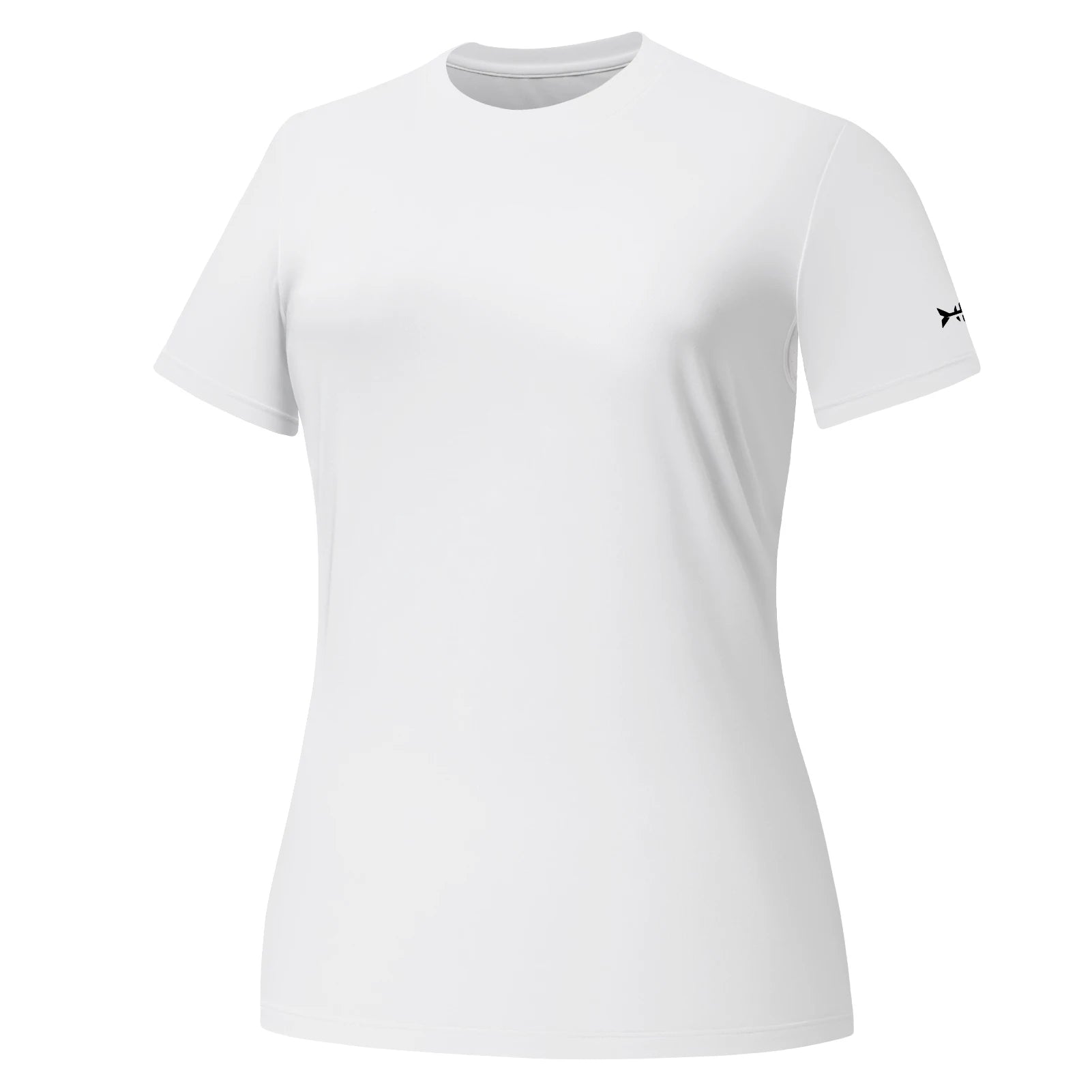 BASSDASH Camiseta de manga corta con cuello redondo y FPS 50+ para mujer, protección solar, refrescante, para pesca, senderismo, informal