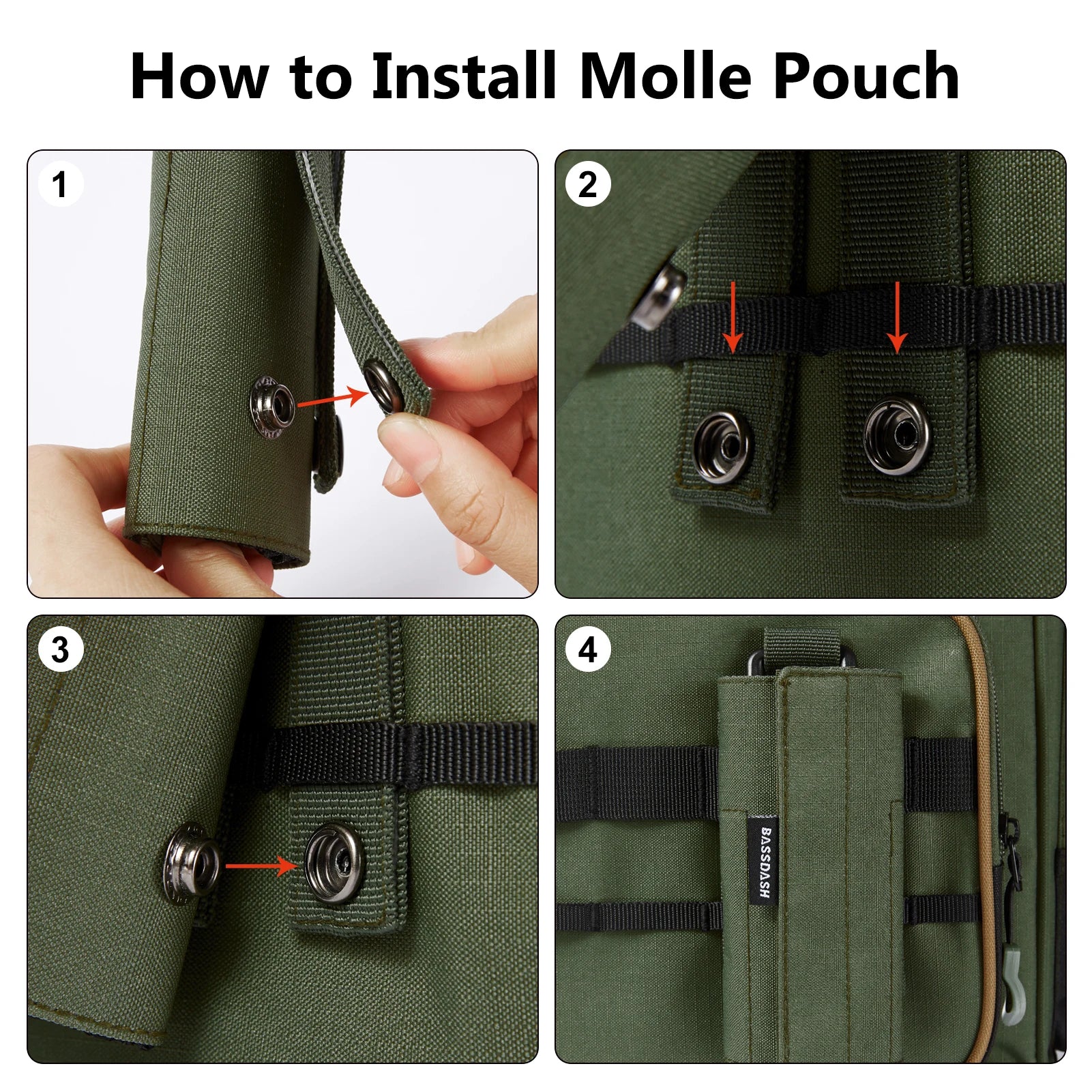Bolsa de hombro BASSDASH para accesorios de pesca, ligera, resistente al agua, con funda protectora para lluvia y parte inferior moldeada rígida