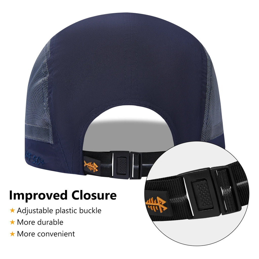 Gorra de béisbol plegable BASSDASH para pesca, resistente al agua UPF 50+, portátil, para exteriores, para mujeres y hombres, para senderismo, ajustable