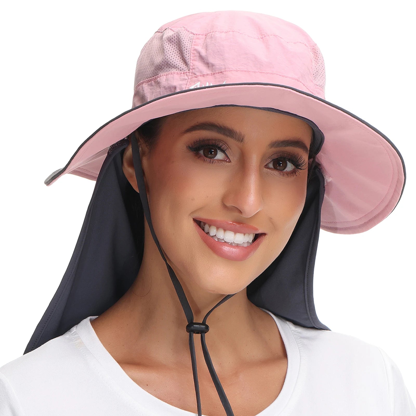 Sombrero Bassdash para mujer con protección solar UPF 50, con abertura para la cola y solapa en el cuello, resistente al agua, para pesca al aire libre