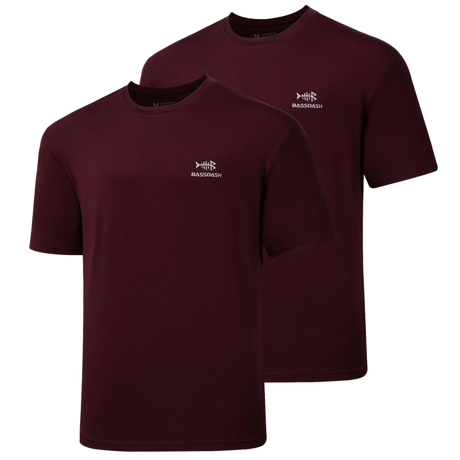 BASSDASH Camisetas de pesca de manga corta UPF 50+ para hombres Camisetas de alto rendimiento con protección solar UV para senderismo