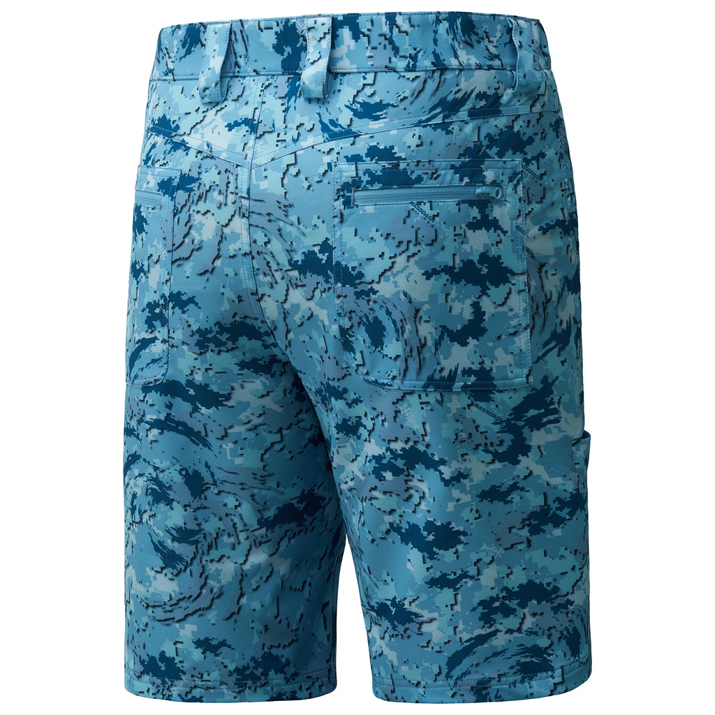 Pantalones cortos de pesca Bassdash para hombre, resistentes al agua, con bolsillos con cremallera, de secado rápido, de camuflaje, tácticos, para golf y senderismo