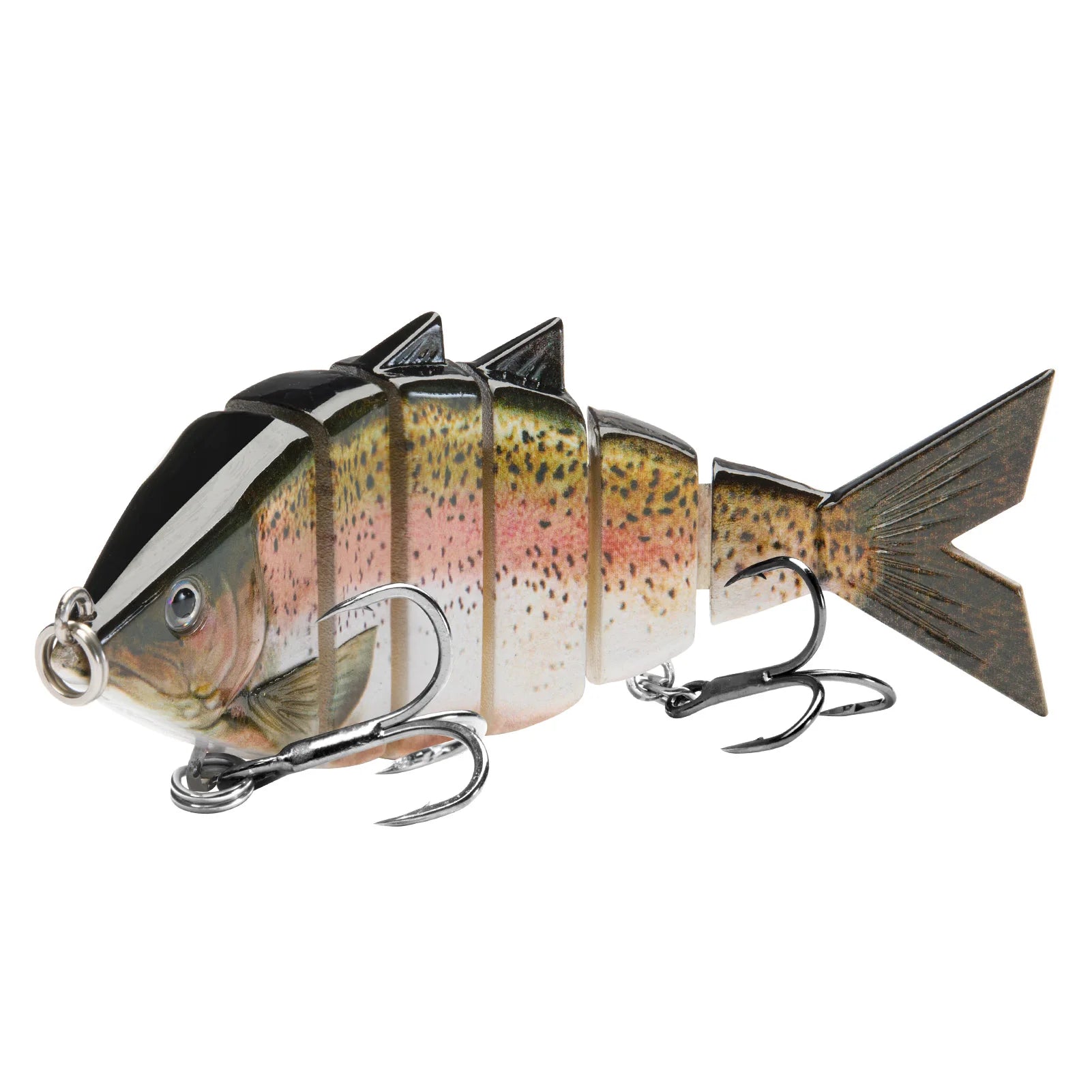 Señuelo de pesca duro multiarticulado BASSDASH Bone Swimbait   con segmentos de corte angular de 3,7 pulgadas/0,66 oz