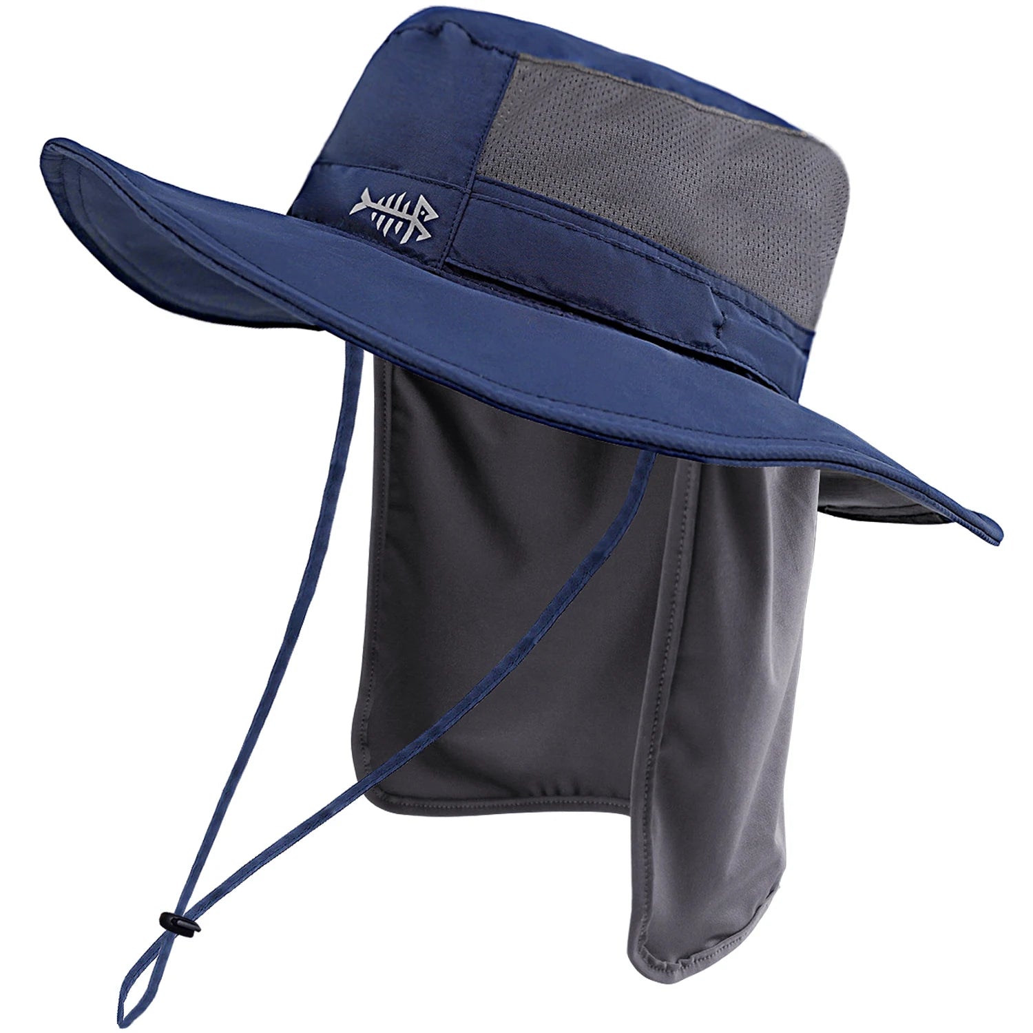 Bassdash - Sombrero de pesca desmontable con protección solar UPF 50+, resistente al agua y con solapa de cuello desmontable, ideal para senderismo y acampada