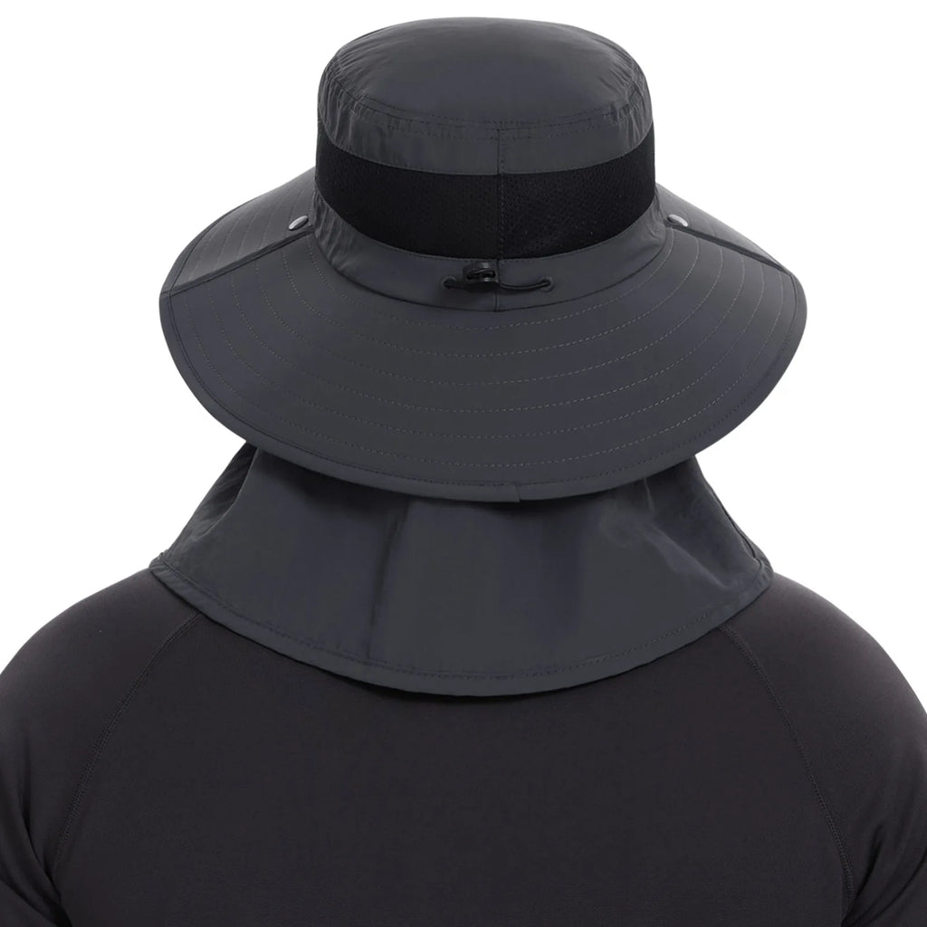 Bassdash UPF 50+ Breathable Sun Hat with Removable Face Cover and Neck Flap Unisex Water Resistant Wide Brim Bucket Hat