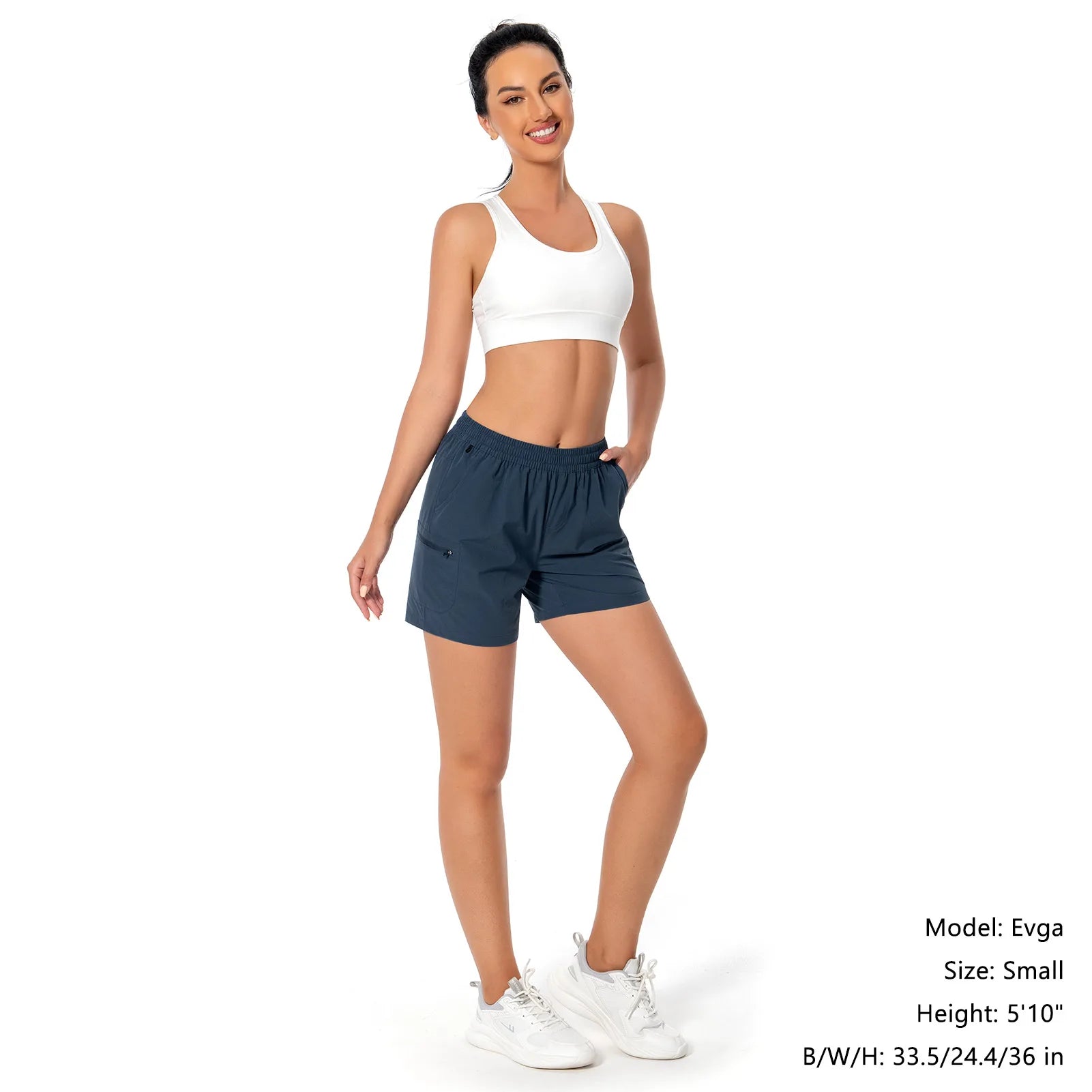 Pantalones cortos cargo Bassdash de 12,7 cm para mujer, para pesca, senderismo, secado rápido, con bolsillos con cremallera, resistentes al agua UPF 50+, para verano, informales