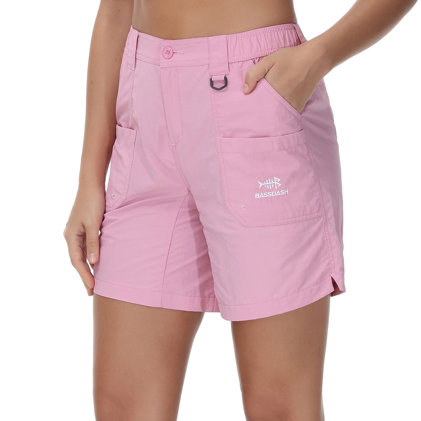Pantalones cortos de pesca Bassdash para mujer, con protección solar UPF 50+, de secado rápido, ligeros, para senderismo y con bolsillos FP03W