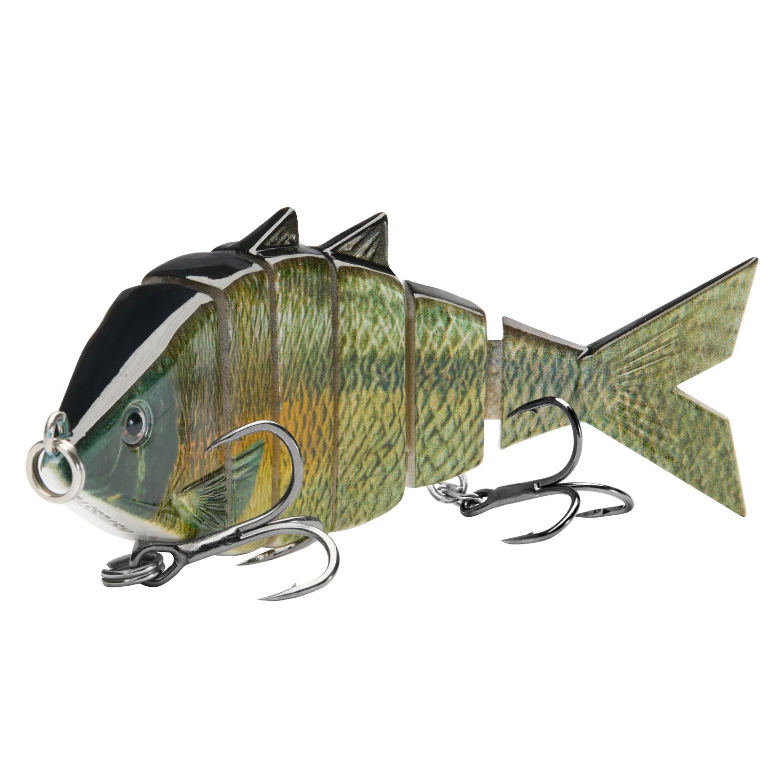 Señuelo de pesca duro multiarticulado BASSDASH Bone Swimbait   con segmentos de corte angular de 3,7 pulgadas/0,66 oz