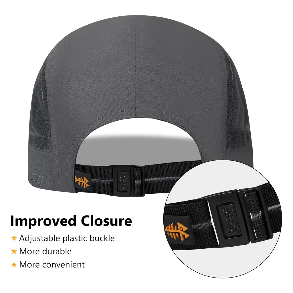 Gorra de béisbol plegable BASSDASH para pesca, resistente al agua UPF 50+, portátil, para exteriores, para mujeres y hombres, para senderismo, ajustable