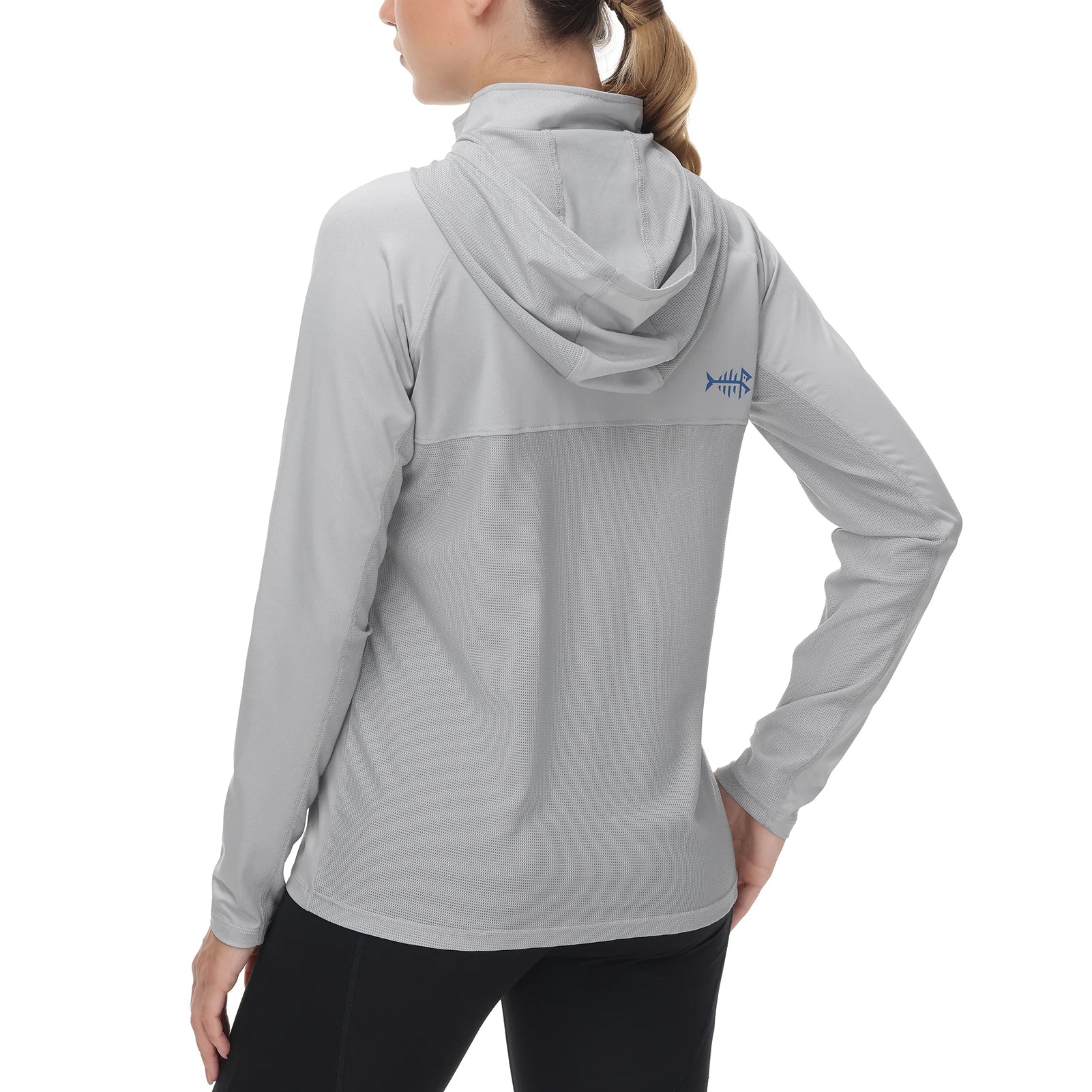 Bassdash - Sudadera informal con capucha para mujer, UPF 50+, manga larga, para exteriores, pesca, senderismo