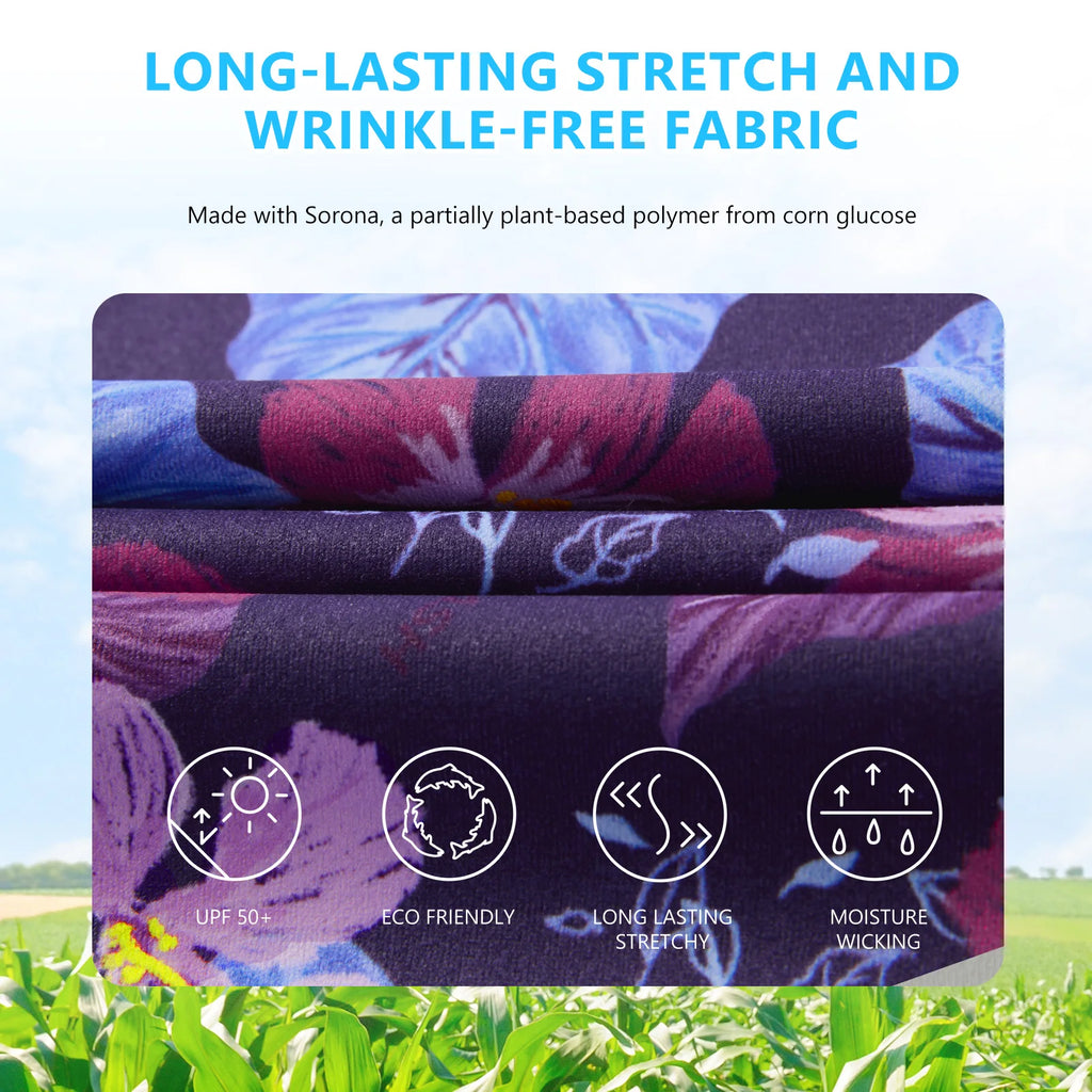 BASSDASH - Camiseta de pesca antiarrugas para mujer, con protección solar UPF 50+, cuello en V, transpirable, para senderismo