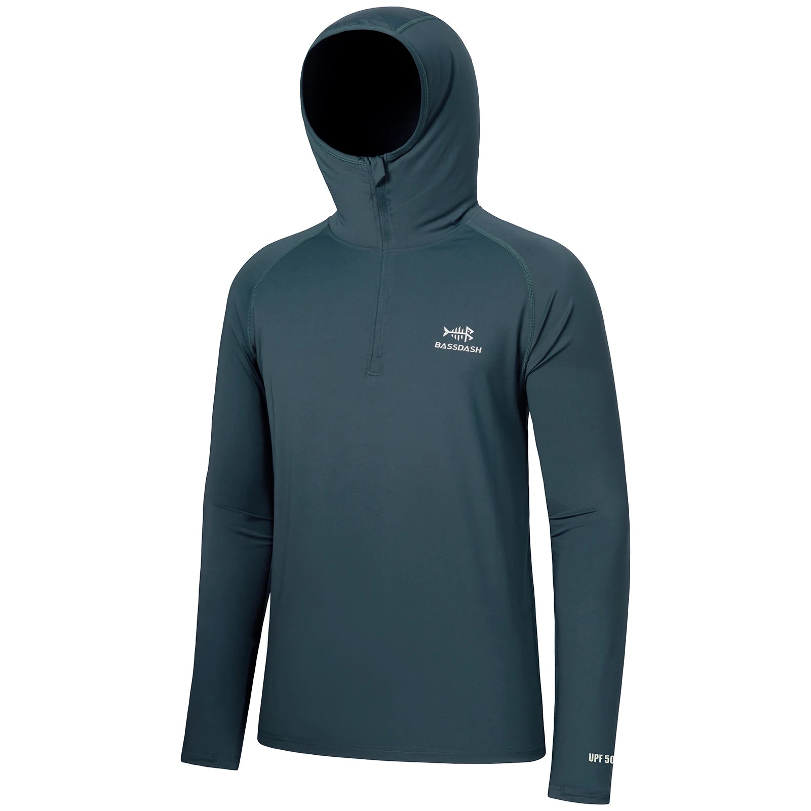 BASSDASH Men’s 1/4 Zip Fishing Hoodie Shirt UPF 50+ Quick Dry Performance Long Sleeve Sun Protection FS24M