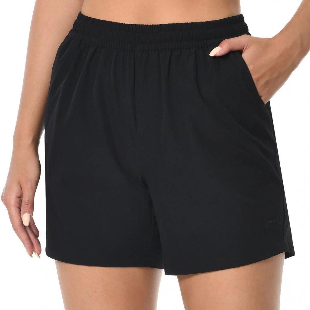 Pantalones cortos cargo Bassdash de 12,7 cm para mujer, para pesca, senderismo, secado rápido, con bolsillos con cremallera, resistentes al agua UPF 50+, para verano, informales