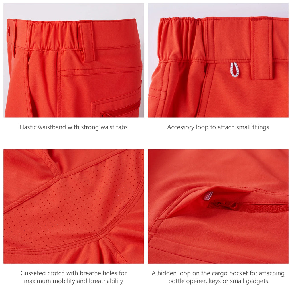 Pantalones cortos de pesca Bassdash para hombre, resistentes al agua, con bolsillos con cremallera, de secado rápido, de camuflaje, tácticos, para golf y senderismo