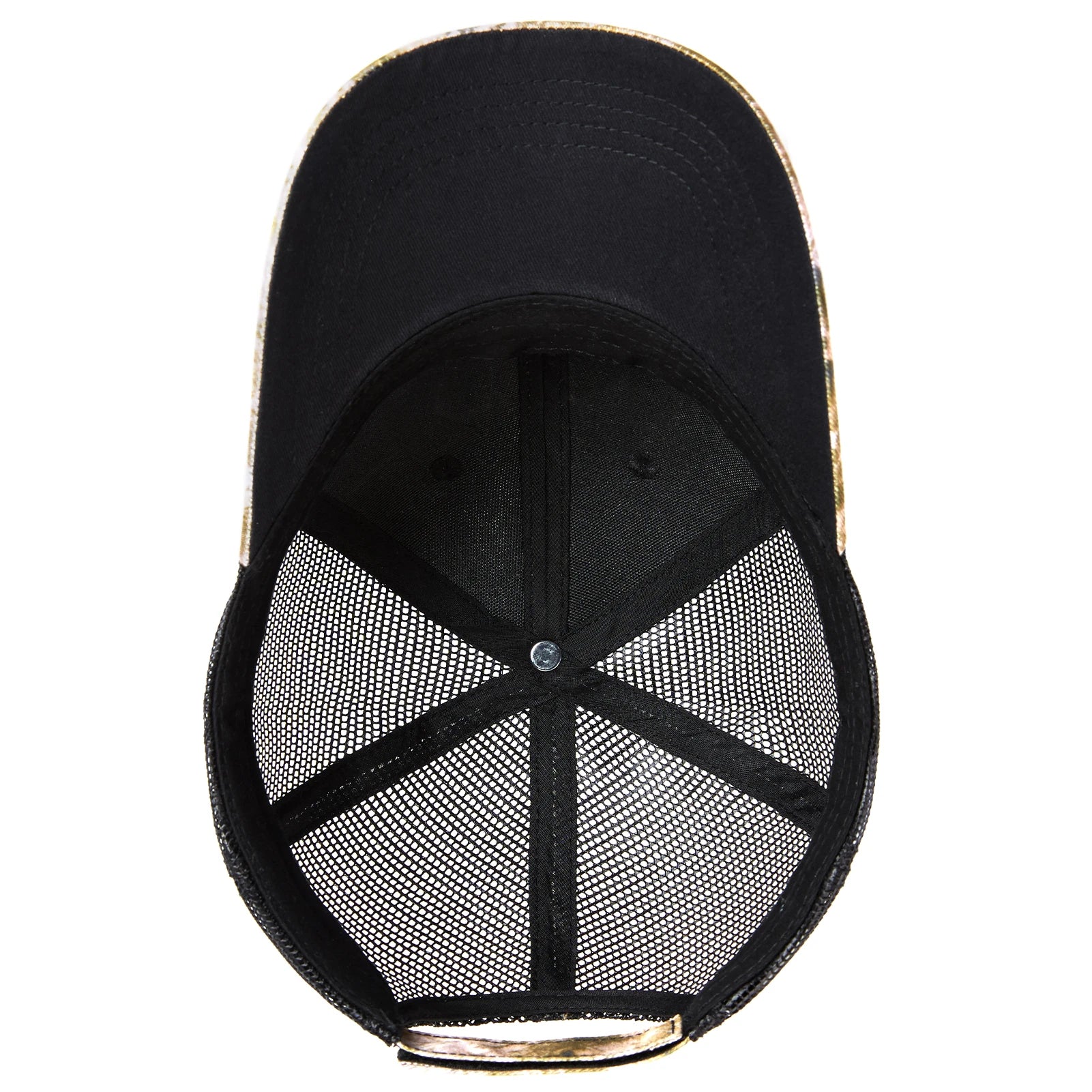 Gorra de golf Bassdash Altimate Fishing con parte trasera de malla para hombre y mujer, ajustable, con visera de béisbol y estampado de camuflaje de flamencos