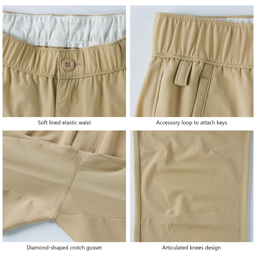 Pantalones cargo de pesca para hombre BASSDASH, resistentes al agua, de secado rápido, ligeros, UPF 50+ para senderismo al aire libre, cintura elástica
